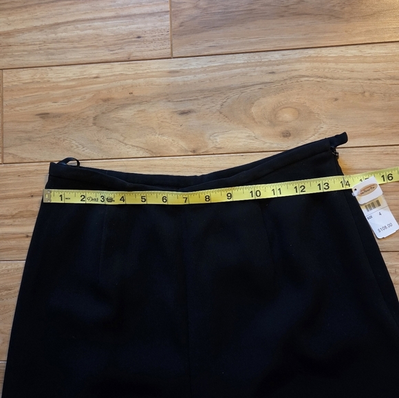 Talbots Vintage Black Lined High Waisted Side Zip Straight Leg Pants NWT Size 4 - Picture 4 of 12